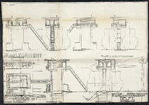 852270 Aanzichten, doorsneden, plattegronden en situatie van het seinhuis van de N.S. bij de aansluiting Blikfabrieken ...